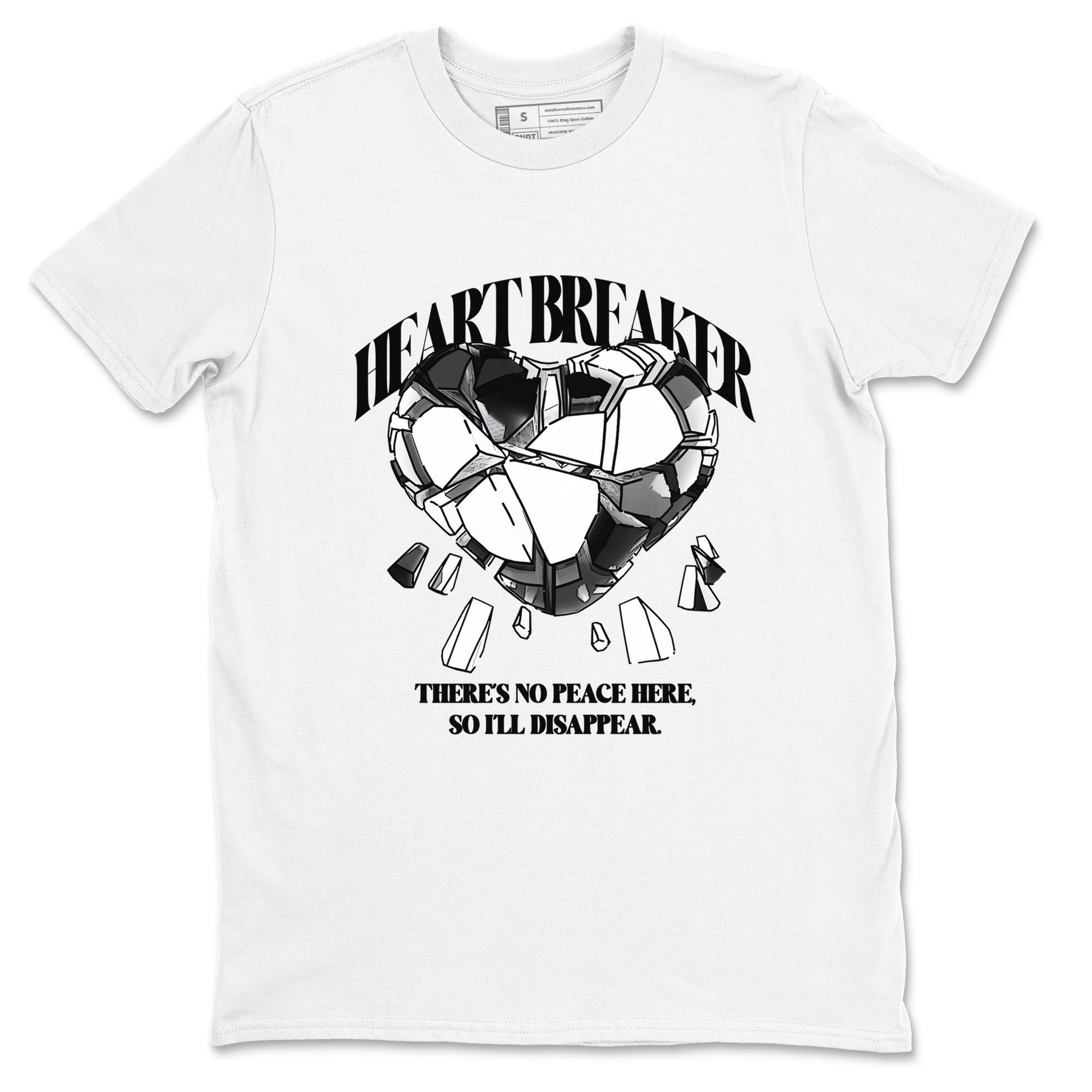 1s Black White shirt to match jordans Heart Breaker sneaker tees Air Jordan 1 High OG Black White SNRT Sneaker Release Tees unisex cotton White 2 crew neck shirt