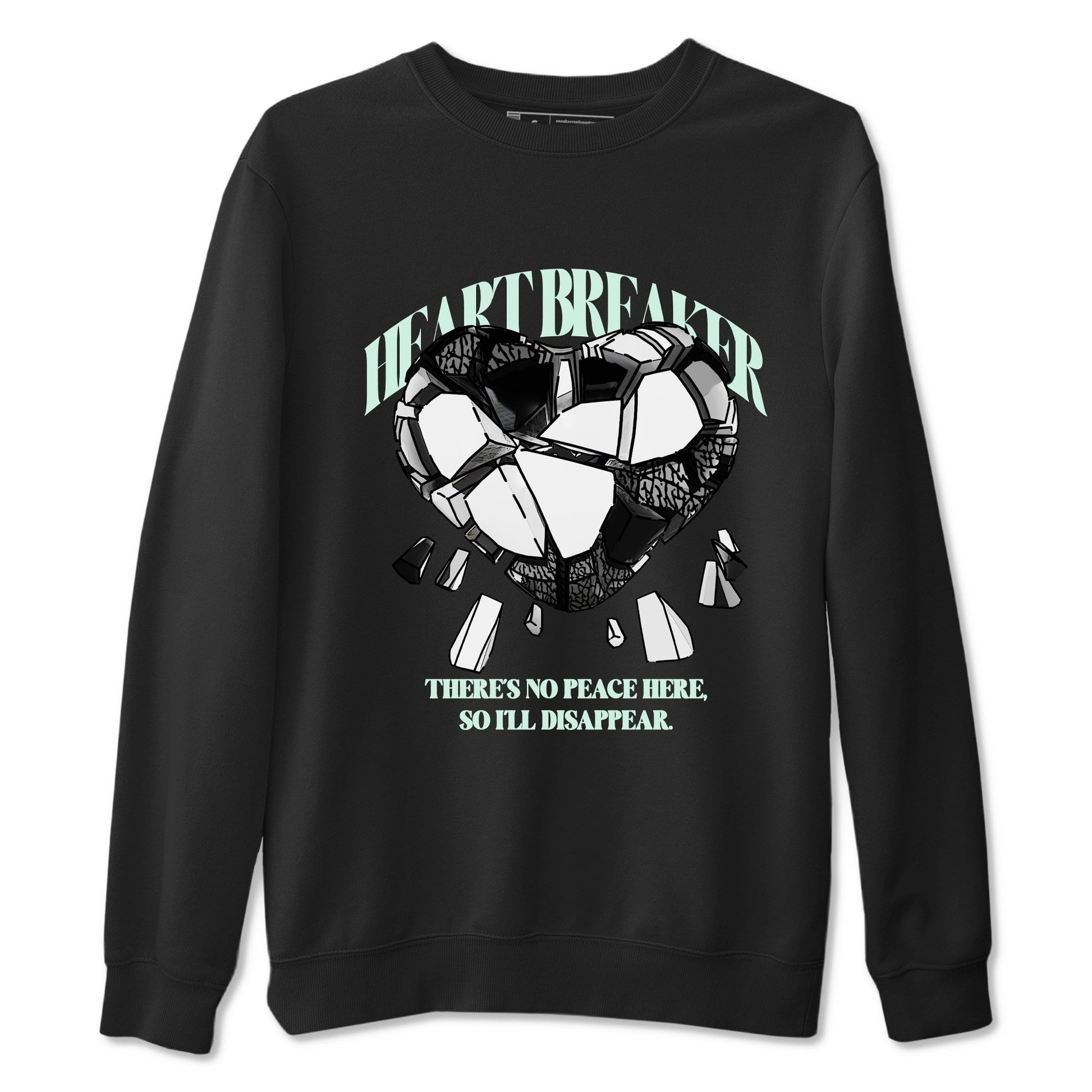 3s Green Glow shirt to match jordans Heart Breaker sneaker tees Air Jordan 3 Green Glow SNRT Sneaker Release Tees unisex cotton Black 2 crew neck shirt