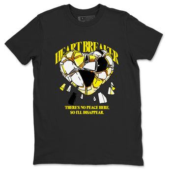 AJ4 Vivid Sulfur shirt to match jordans Heart Breaker sneaker tees Air Jordan 4 Vivid Sulfur SNRT Sneaker Release Tees unisex cotton Black 2 crew neck shirt