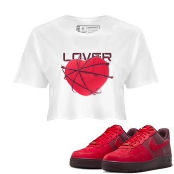 Air Force 1 Layers of Love shirt to match jordans Heart Lover sneaker tees af1 Layers of Love SNRT Sneaker Release Tees White 1 crop length shirt