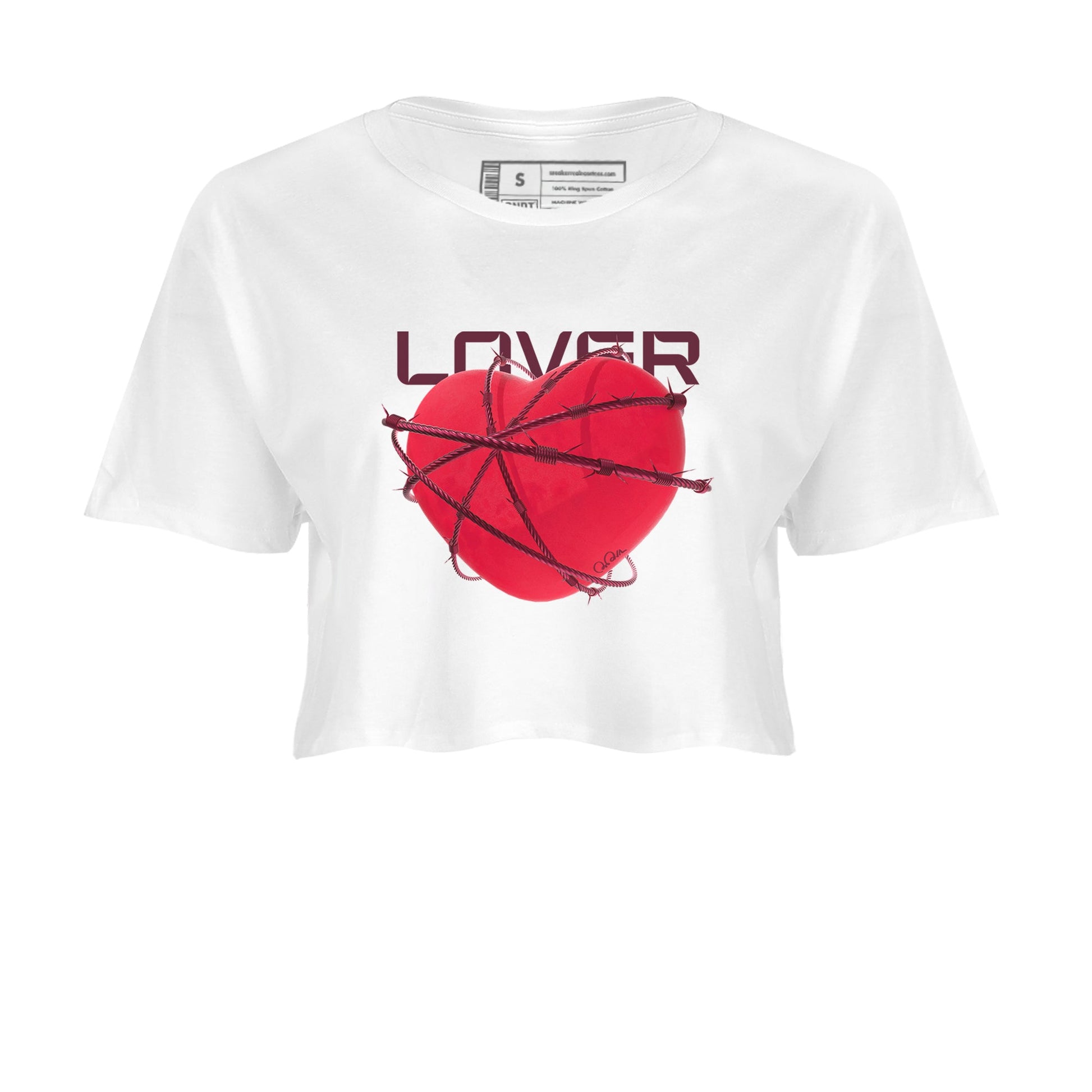 Air Force 1 Layers of Love shirt to match jordans Heart Lover sneaker tees af1 Layers of Love SNRT Sneaker Release Tees White 2 crop length shirt