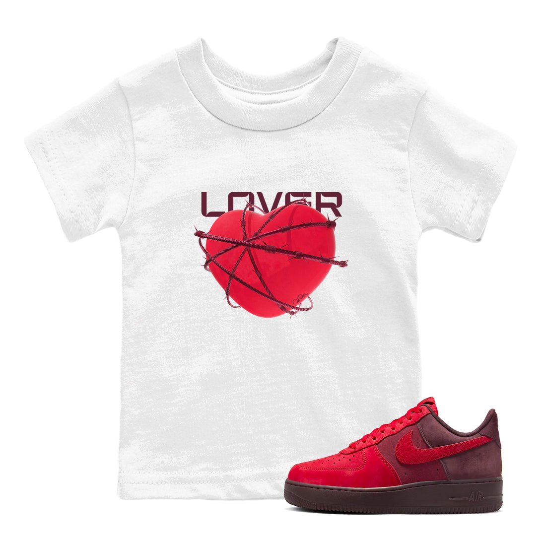 Air Force 1 Layers of Love shirt to match jordans Heart Lover sneaker tees af1 Layers of Love SNRT sneaker release tees baby toddler White 1 cotton Shirt