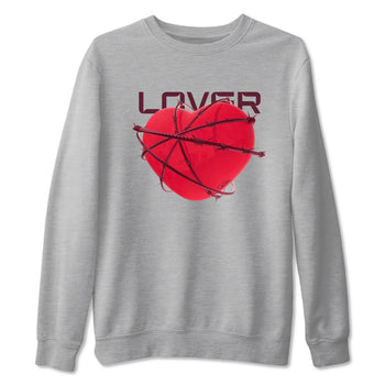 Air Force 1 Layers of Love shirt to match jordans Heart Lover sneaker tees af1 Layers of Love SNRT Sneaker Release Tees unisex cotton Heather Grey 2 crew neck shirt