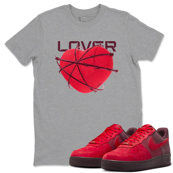 Air Force 1 Layers of Love shirt to match jordans Heart Lover sneaker tees af1 Layers of Love SNRT Sneaker Release Tees unisex cotton Heather Grey 1 crew neck shirt