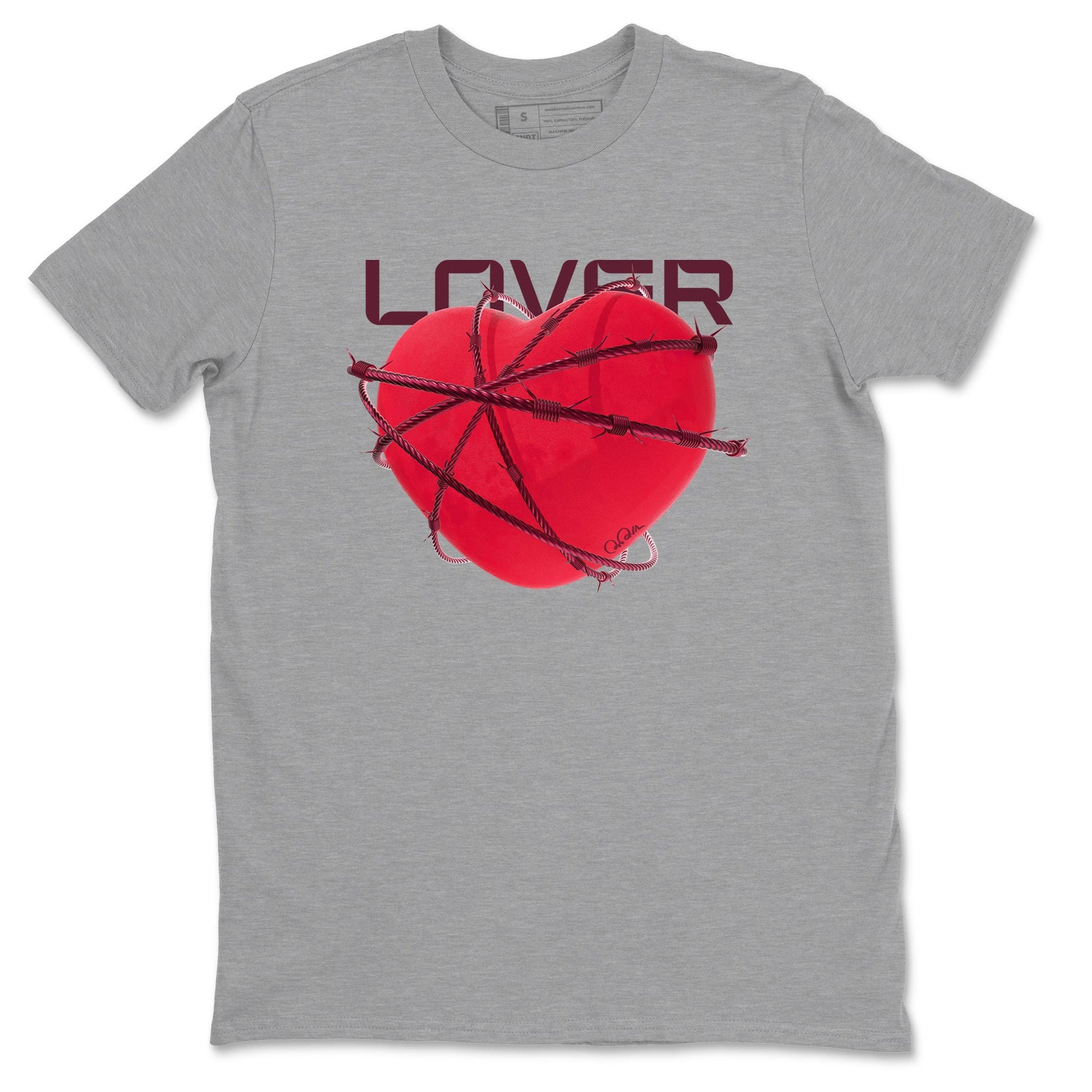 Air Force 1 Layers of Love shirt to match jordans Heart Lover sneaker tees af1 Layers of Love SNRT Sneaker Release Tees unisex cotton Heather Grey 2 crew neck shirt