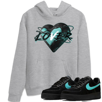Air Force 1 Tiffany Sneaker Match Tees Heart Lover Sneaker Tees Nike Tiffany AF1Sneaker Release Tees Unisex Shirts Heather Grey 1