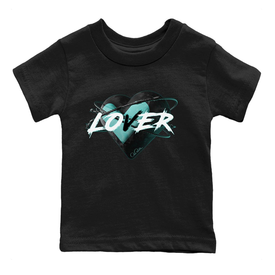 Air Force 1 Tiffany Sneaker Match Tees Heart Lover Sneaker Tees Nike Tiffany AF1Sneaker Release Tees Kids Shirts Black 2