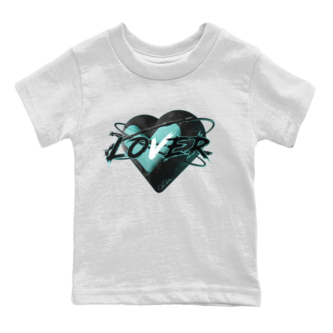 Air Force 1 Tiffany Sneaker Match Tees Heart Lover Sneaker Tees Nike Tiffany AF1Sneaker Release Tees Kids Shirts White 2