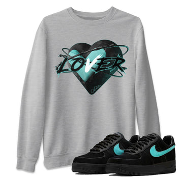 Air Force 1 Tiffany Sneaker Match Tees Heart Lover Sneaker Tees Nike Tiffany AF1Sneaker Release Tees Unisex Shirts Heather Grey 1