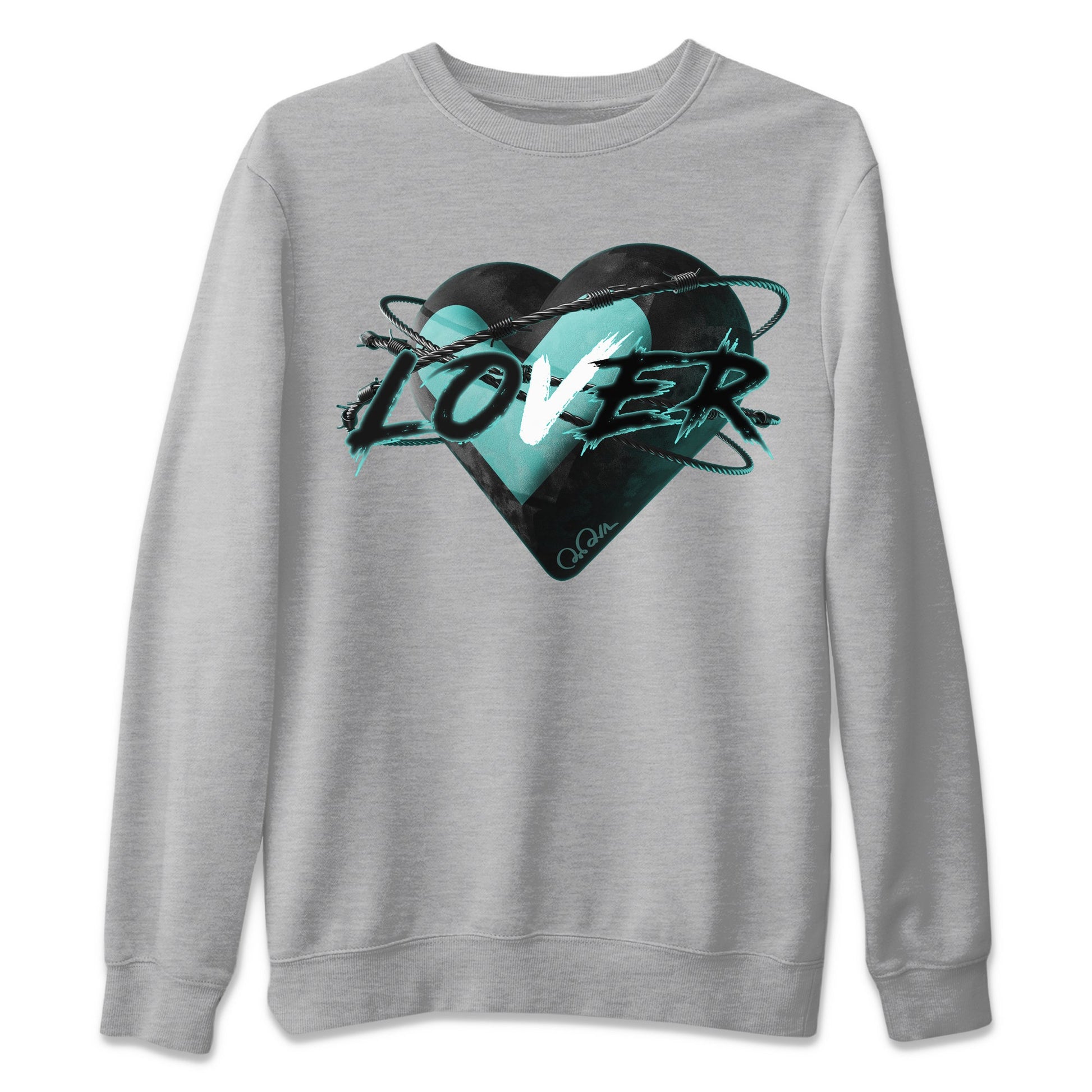 Air Force 1 Tiffany Sneaker Match Tees Heart Lover Sneaker Tees Nike Tiffany AF1Sneaker Release Tees Unisex Shirts Heather Grey 2