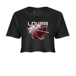 Air Jordan 1 Metallic Burgundy shirt to match jordans Heart Lover sneaker tees AJ1 Metallic Burgundy SNRT Sneaker Release Tees Black 2 Crop T-Shirt