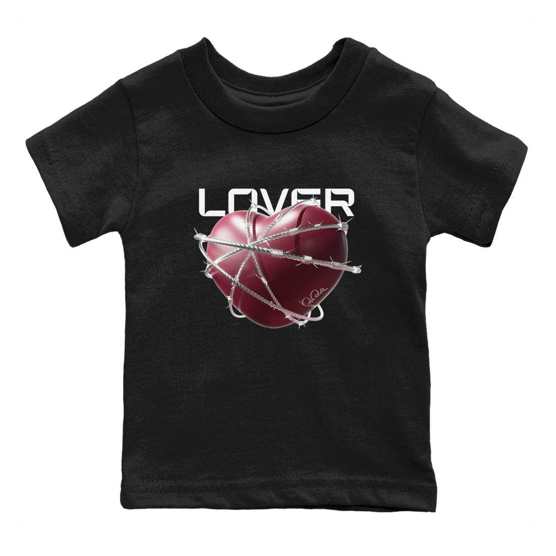 Air Jordan 1 Metallic Burgundy shirt to match jordans Heart Lover sneaker tees AJ1 Metallic Burgundy SNRT Sneaker Release Tees Baby Toddler Black 2 T-Shirt
