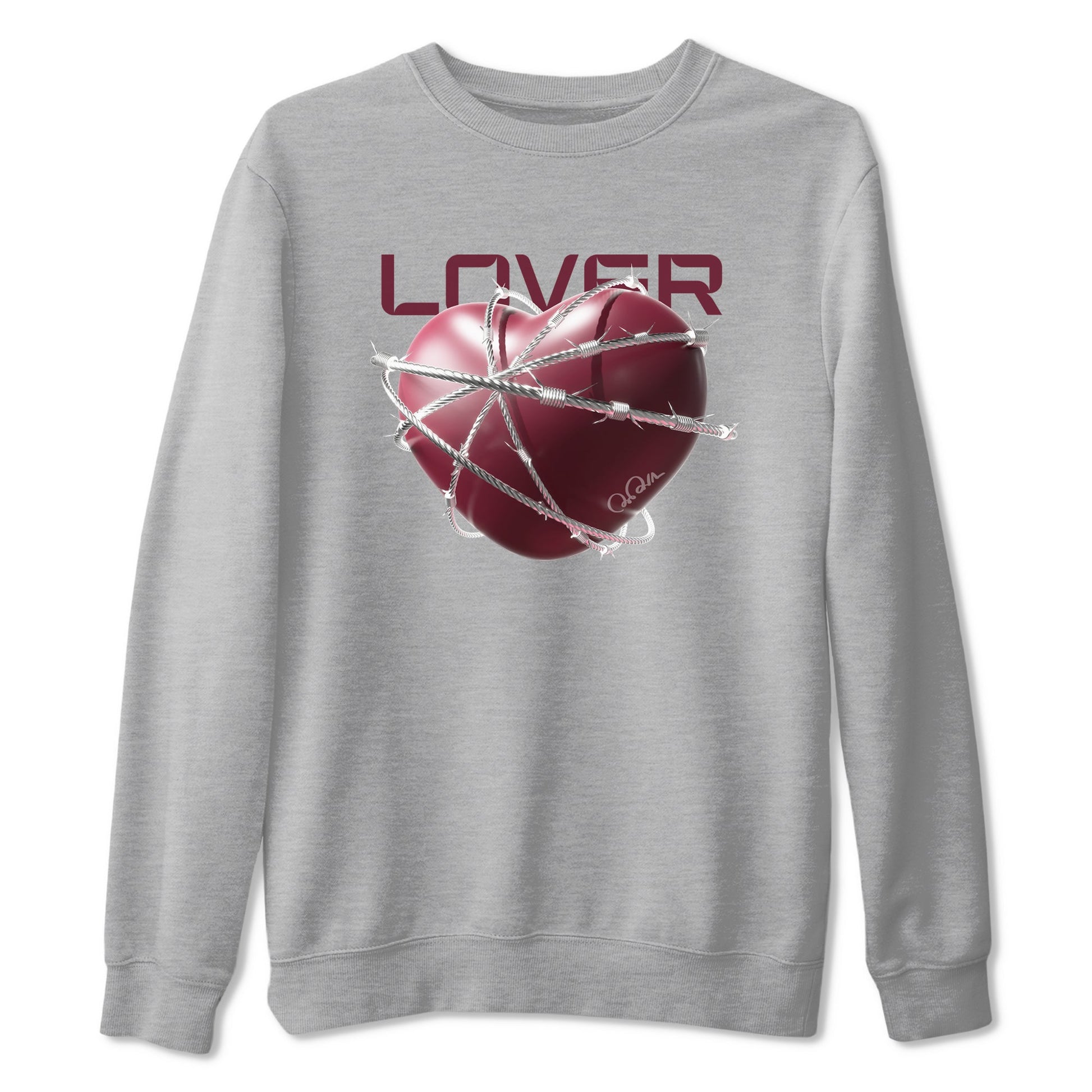 Air Jordan 1 Metallic Burgundy shirt to match jordans Heart Lover sneaker tees AJ1 Metallic Burgundy SNRT Sneaker Release Tees Unisex Heather Grey 2 T-Shirt
