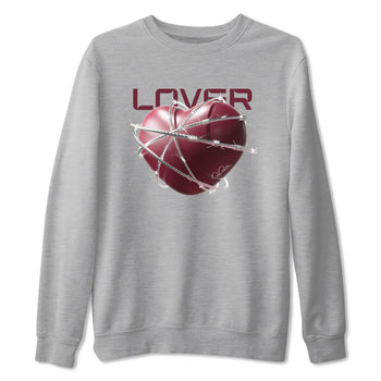 Air Jordan 1 Metallic Burgundy shirt to match jordans Heart Lover sneaker tees AJ1 Metallic Burgundy SNRT Sneaker Release Tees Unisex Heather Grey 2 T-Shirt