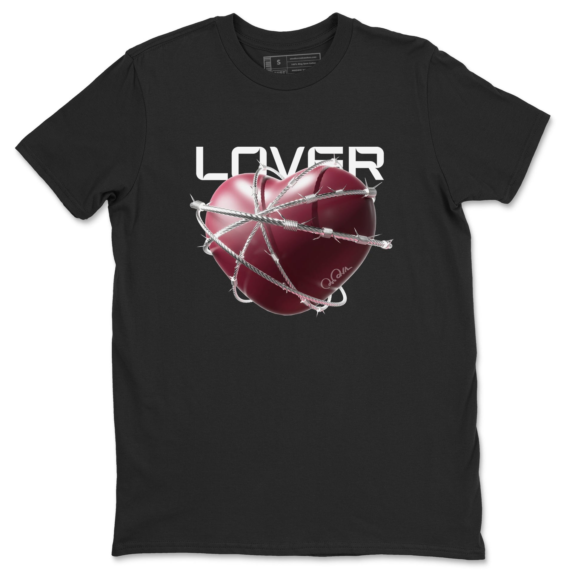 Air Jordan 1 Metallic Burgundy shirt to match jordans Heart Lover sneaker tees AJ1 Metallic Burgundy SNRT Sneaker Release Tees Unisex Black 2 T-Shirt