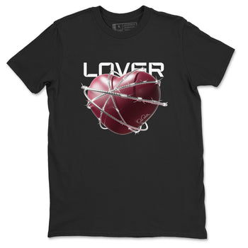Air Jordan 1 Metallic Burgundy shirt to match jordans Heart Lover sneaker tees AJ1 Metallic Burgundy SNRT Sneaker Release Tees Unisex Black 2 T-Shirt