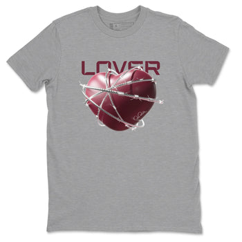 Air Jordan 1 Metallic Burgundy shirt to match jordans Heart Lover sneaker tees AJ1 Metallic Burgundy SNRT Sneaker Release Tees Unisex Heather Grey 2 T-Shirt