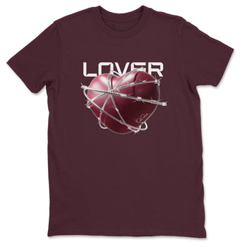 Air Jordan 1 Metallic Burgundy shirt to match jordans Heart Lover sneaker tees AJ1 Metallic Burgundy SNRT Sneaker Release Tees Unisex Maroon 2 T-Shirt