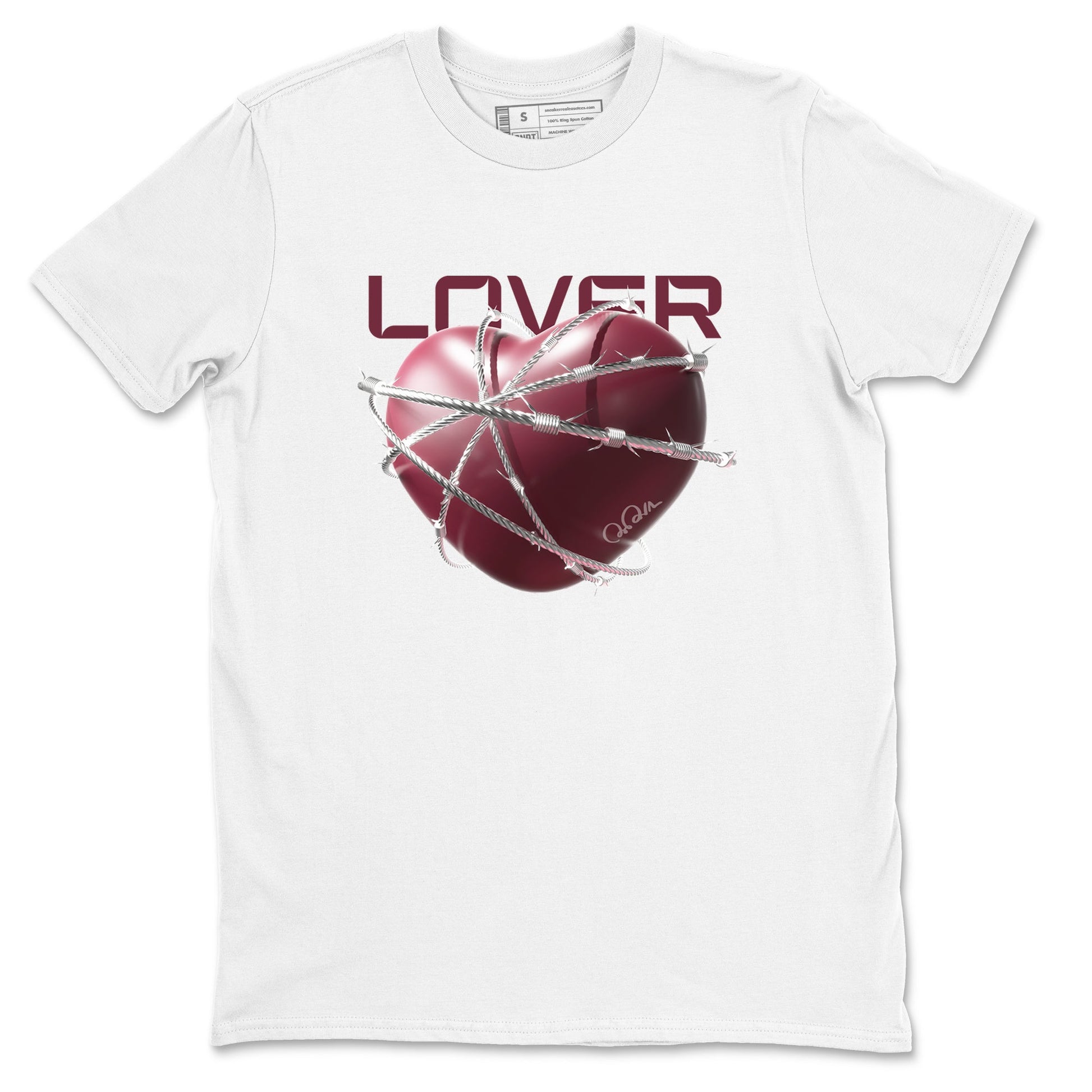 Air Jordan 1 Metallic Burgundy shirt to match jordans Heart Lover sneaker tees AJ1 Metallic Burgundy SNRT Sneaker Release Tees Unisex White 2 T-Shirt