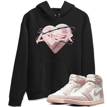 AJ1 Retro High OG Washed Pink Sneaker Match Tees Heart Lover Sneaker Tees AJ1 Retro High OG Washed Pink Sneaker Release Tees Unisex Shirts Black 1