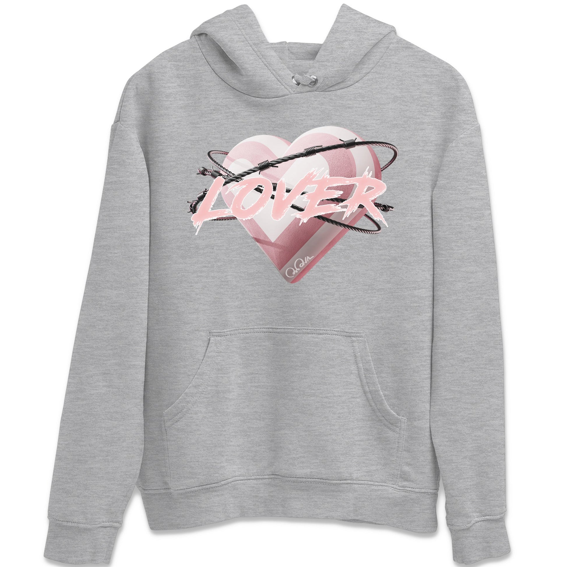 AJ1 Retro High OG Washed Pink Sneaker Match Tees Heart Lover Sneaker Tees AJ1 Retro High OG Washed Pink Sneaker Release Tees Unisex Shirts Heather Grey 2