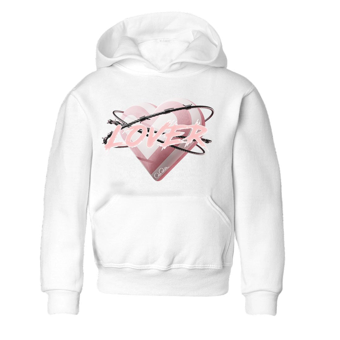 AJ1 Retro High OG Washed Pink Sneaker Match Tees Heart Lover Sneaker Tees AJ1 Retro High OG Washed Pink Sneaker Release Tees Kids Shirts White 2