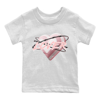 AJ1 Retro High OG Washed Pink Sneaker Match Tees Heart Lover Sneaker Tees AJ1 Retro High OG Washed Pink Sneaker Release Tees Kids Shirts White 2