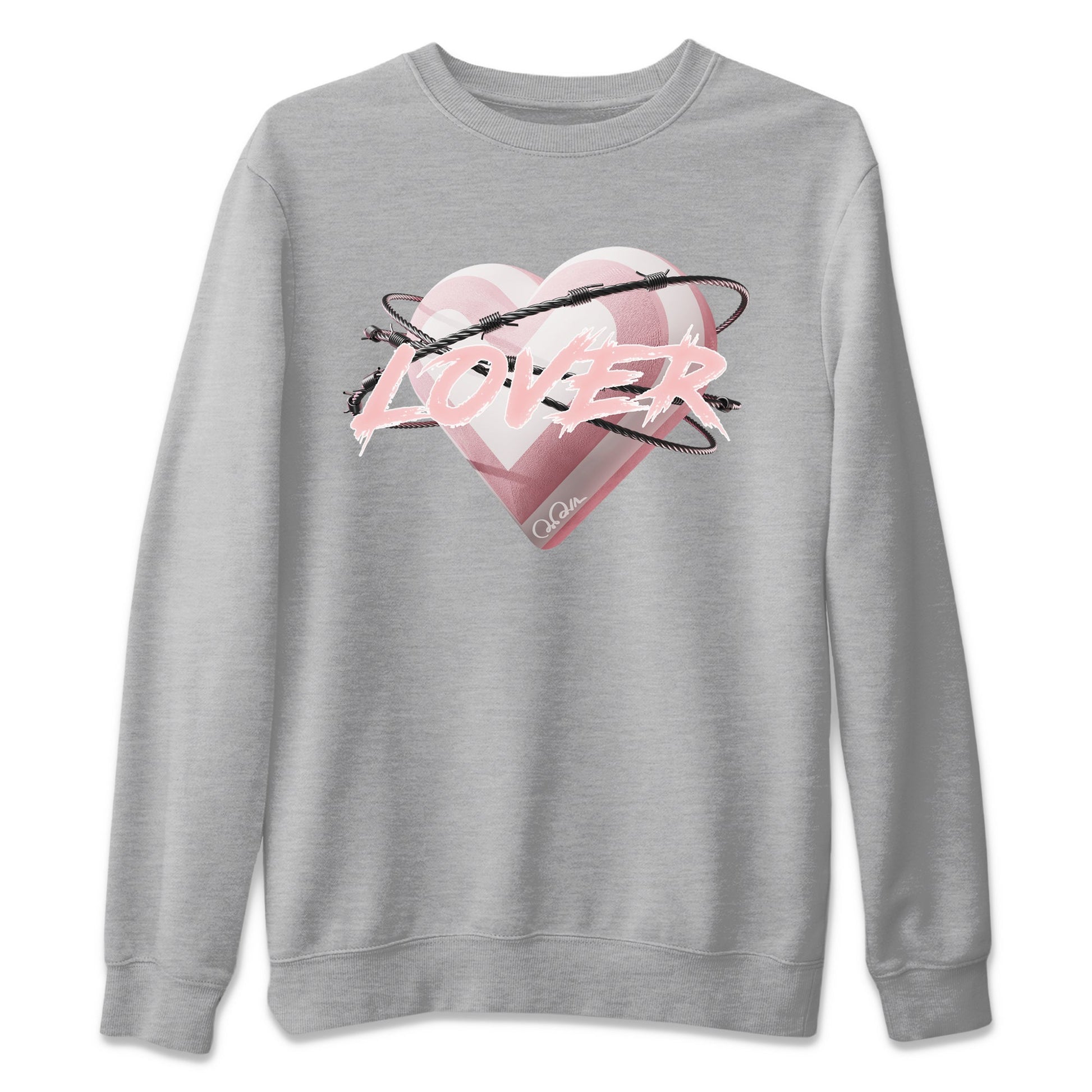 AJ1 Retro High OG Washed Pink Sneaker Match Tees Heart Lover Sneaker Tees AJ1 Retro High OG Washed Pink Sneaker Release Tees Unisex Shirts Heather Grey 2