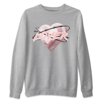 AJ1 Retro High OG Washed Pink Sneaker Match Tees Heart Lover Sneaker Tees AJ1 Retro High OG Washed Pink Sneaker Release Tees Unisex Shirts Heather Grey 2