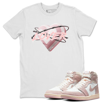 AJ1 Retro High OG Washed Pink Sneaker Match Tees Heart Lover Sneaker Tees AJ1 Retro High OG Washed Pink Sneaker Release Tees Unisex Shirts White 1