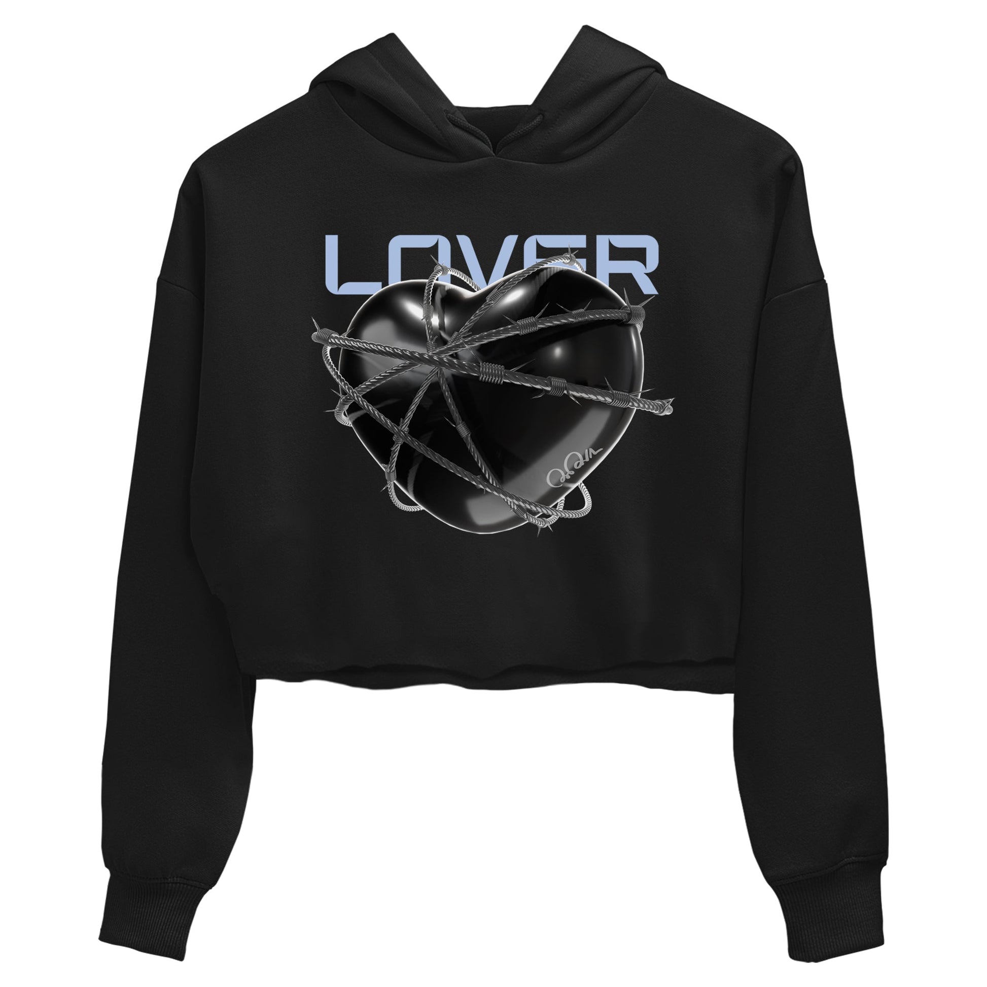 11s Black and Varsity Royal shirt to match jordans Heart Lover sneaker tees Air Jordan 11 Black/Varsity Royal SNRT Sneaker Release Tees Black 2 Crop T-Shirt