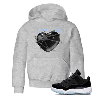 11s Black and Varsity Royal shirt to match jordans Heart Lover sneaker tees Air Jordan 11 Black/Varsity Royal SNRT Sneaker Release Tees Baby Toddler Heather Grey 1 T-Shirt