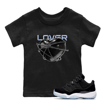 11s Black and Varsity Royal shirt to match jordans Heart Lover sneaker tees Air Jordan 11 Black/Varsity Royal SNRT Sneaker Release Tees Baby Toddler Black 1 T-Shirt