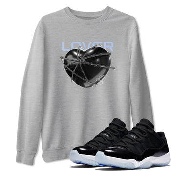 11s Black and Varsity Royal shirt to match jordans Heart Lover sneaker tees Air Jordan 11 Black/Varsity Royal SNRT Sneaker Release Tees Unisex Heather Grey 1 T-Shirt