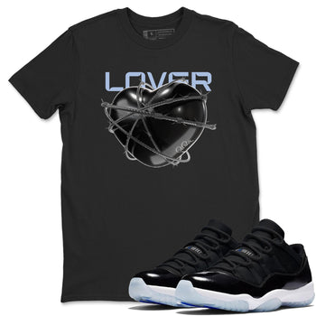 11s Black and Varsity Royal shirt to match jordans Heart Lover sneaker tees Air Jordan 11 Black/Varsity Royal SNRT Sneaker Release Tees Unisex Black 1 T-Shirt