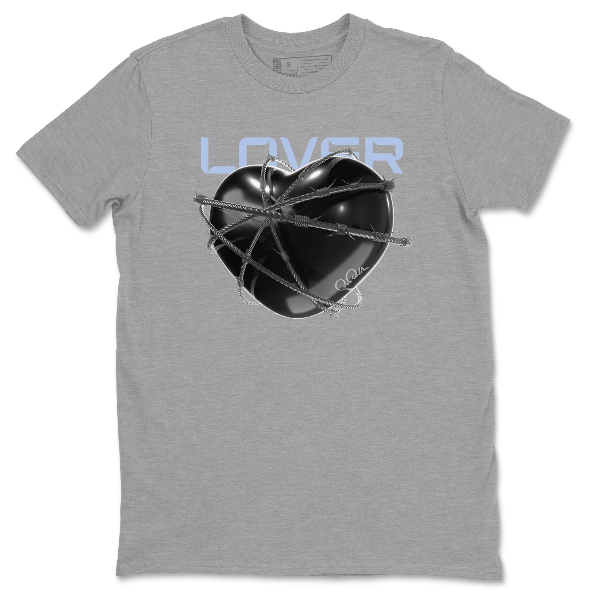 11s Black and Varsity Royal shirt to match jordans Heart Lover sneaker tees Air Jordan 11 Black/Varsity Royal SNRT Sneaker Release Tees Unisex Heather Grey 2 T-Shirt
