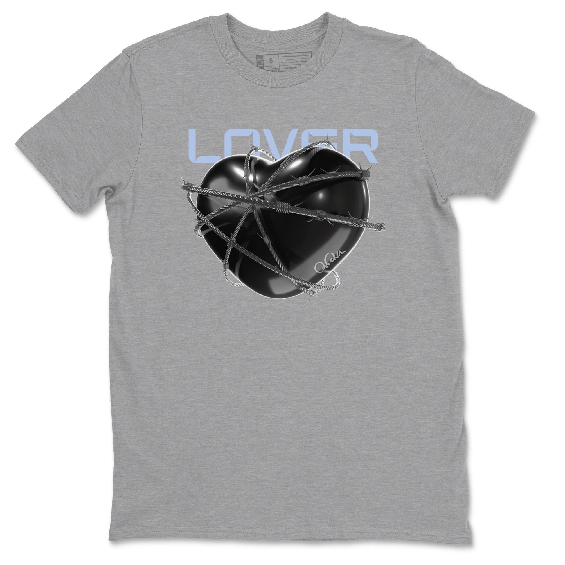 11s Black and Varsity Royal shirt to match jordans Heart Lover sneaker tees Air Jordan 11 Black/Varsity Royal SNRT Sneaker Release Tees Unisex Heather Grey 2 T-Shirt