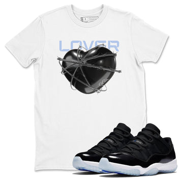 11s Black and Varsity Royal shirt to match jordans Heart Lover sneaker tees Air Jordan 11 Black/Varsity Royal SNRT Sneaker Release Tees Unisex White 1 T-Shirt