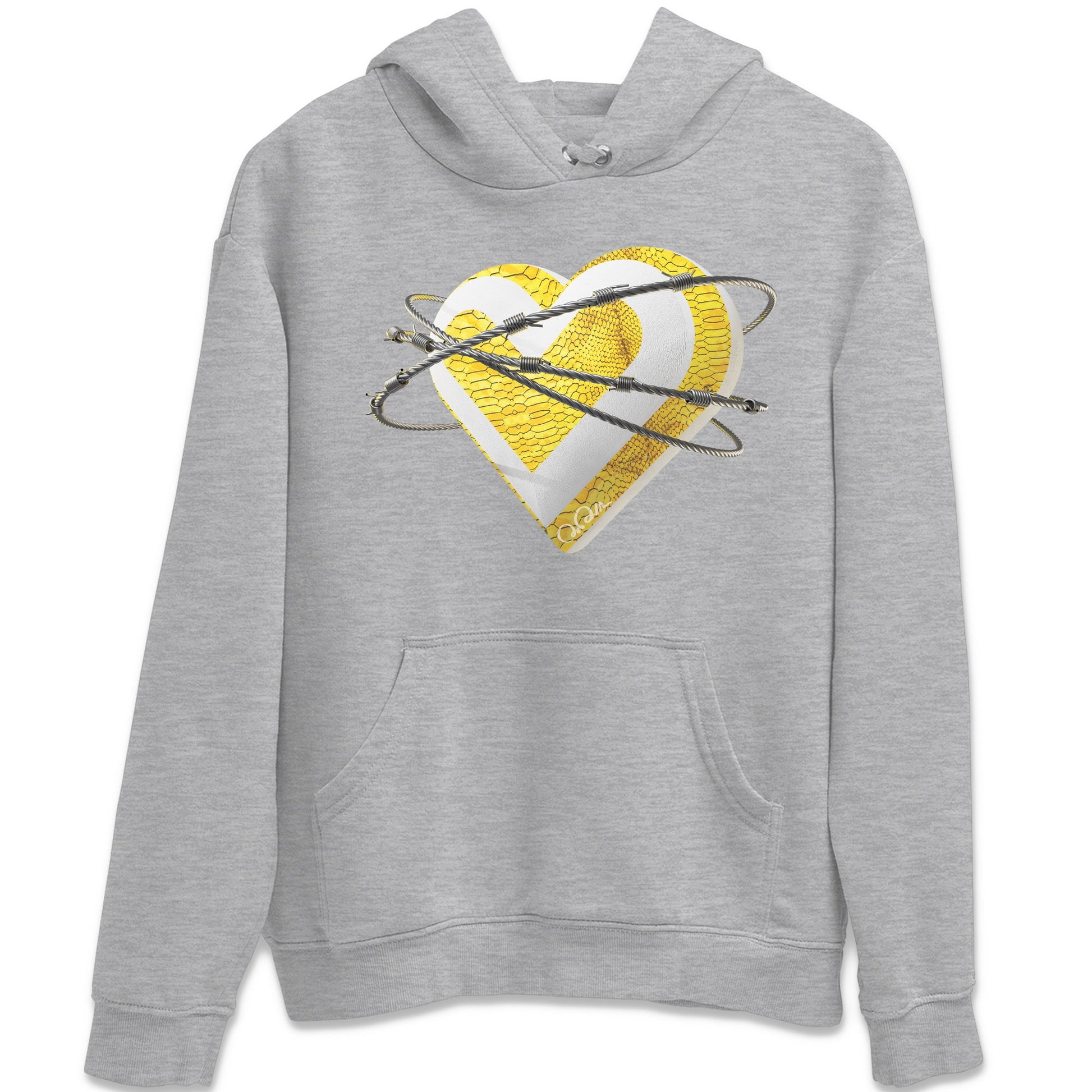 Air Jordan 11 Yellow Python Sneaker Match Tees Heart Lover Sneaker Tees AJ11 Yellow Python Sneaker Release Tees Unisex Shirts Heather Grey 2
