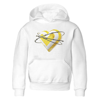 Air Jordan 11 Yellow Python Sneaker Match Tees Heart Lover Sneaker Tees AJ11 Yellow Python Sneaker Release Tees Kids Shirts White 2