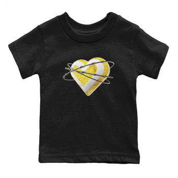 Air Jordan 11 Yellow Python Sneaker Match Tees Heart Lover Sneaker Tees AJ11 Yellow Python Sneaker Release Tees Kids Shirts Black 2