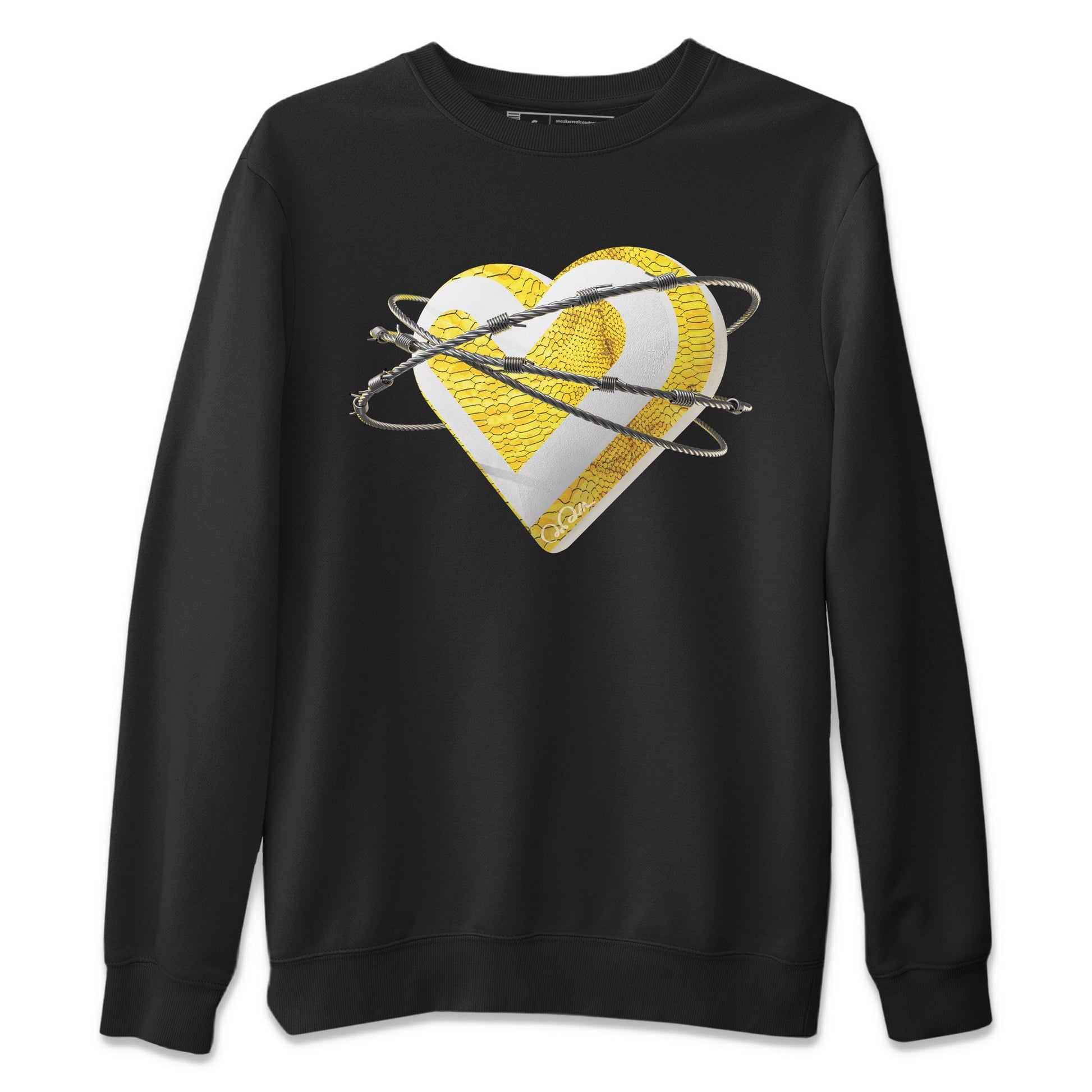Air Jordan 11 Yellow Python Sneaker Match Tees Heart Lover Sneaker Tees AJ11 Yellow Python Sneaker Release Tees Unisex Shirts Black 2