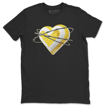 Air Jordan 11 Yellow Python Sneaker Match Tees Heart Lover Sneaker Tees AJ11 Yellow Python Sneaker Release Tees Unisex Shirts Black 2