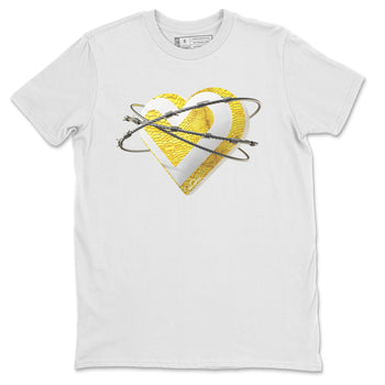 Air Jordan 11 Yellow Python Sneaker Match Tees Heart Lover Sneaker Tees AJ11 Yellow Python Sneaker Release Tees Unisex Shirts White 2