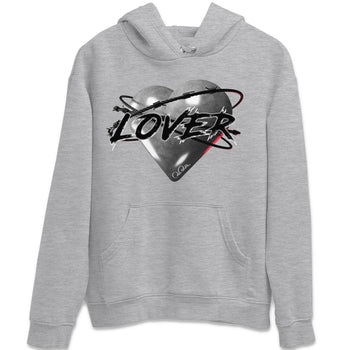 Air Jordan 14 Metallic Silver Sneaker Match Tees Heart Lover Sneaker Tees AJ14 Metallic Silver Sneaker Release Tees Unisex Shirts Heather Grey 2