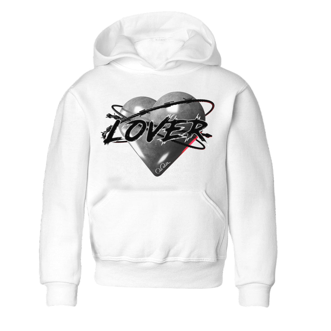 Air Jordan 14 Metallic Silver Sneaker Match Tees Heart Lover Sneaker Tees AJ14 Metallic Silver Sneaker Release Tees Kids Shirts White 2