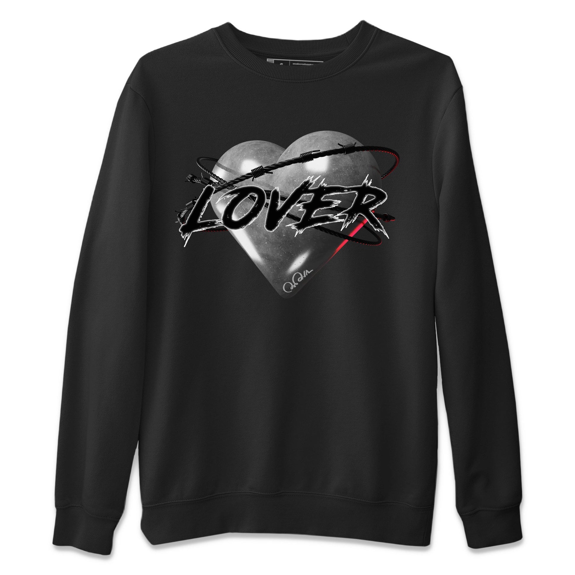 Air Jordan 14 Metallic Silver Sneaker Match Tees Heart Lover Sneaker Tees AJ14 Metallic Silver Sneaker Release Tees Unisex Shirts Black 2