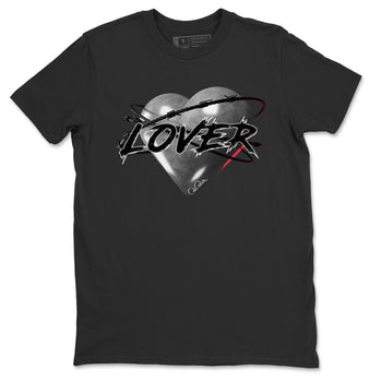 Air Jordan 14 Metallic Silver Sneaker Match Tees Heart Lover Sneaker Tees AJ14 Metallic Silver Sneaker Release Tees Unisex Shirts Black 2