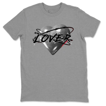 Air Jordan 14 Metallic Silver Sneaker Match Tees Heart Lover Sneaker Tees AJ14 Metallic Silver Sneaker Release Tees Unisex Shirts Heather Grey 2