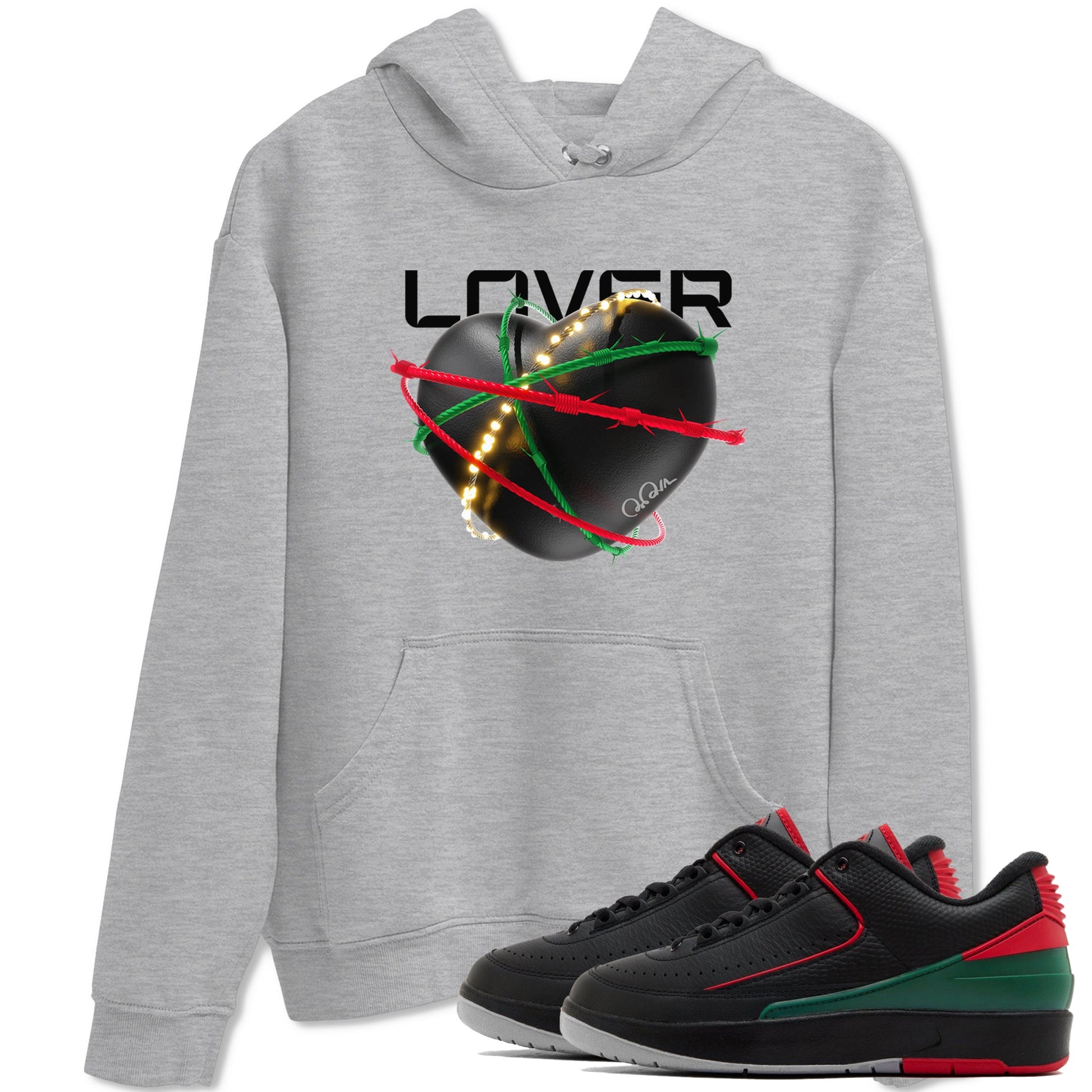 2s Christmas X-mas gift shirt to match jordans Heart Lover sneaker tees Air Jordan 2 Christmas SNRT Sneaker Release Tees Unisex Heather Grey 1 T-Shirt